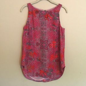 CAbi Grey/Pink Silk Tank, fully lined - Worn Twice